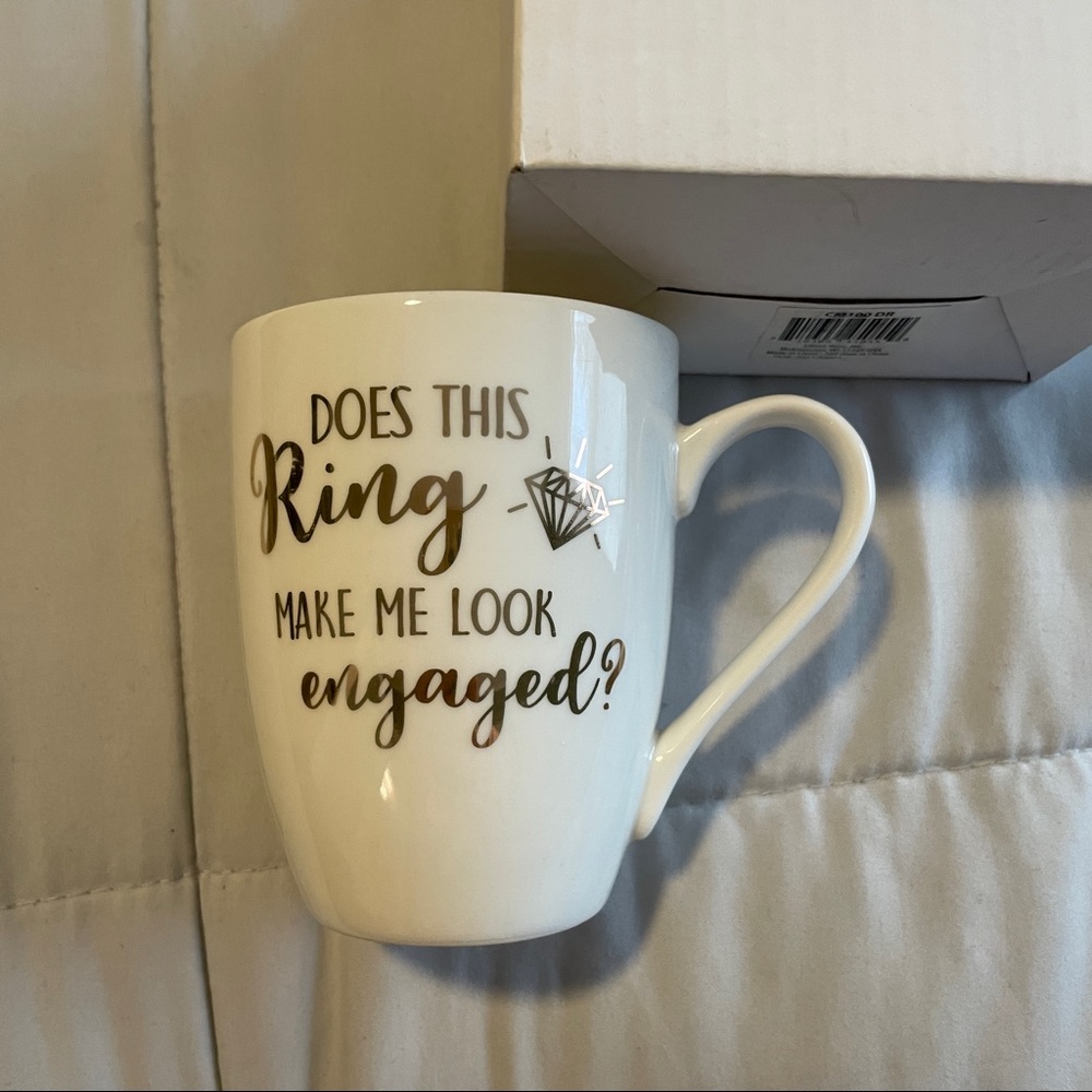 White Engaged Mug